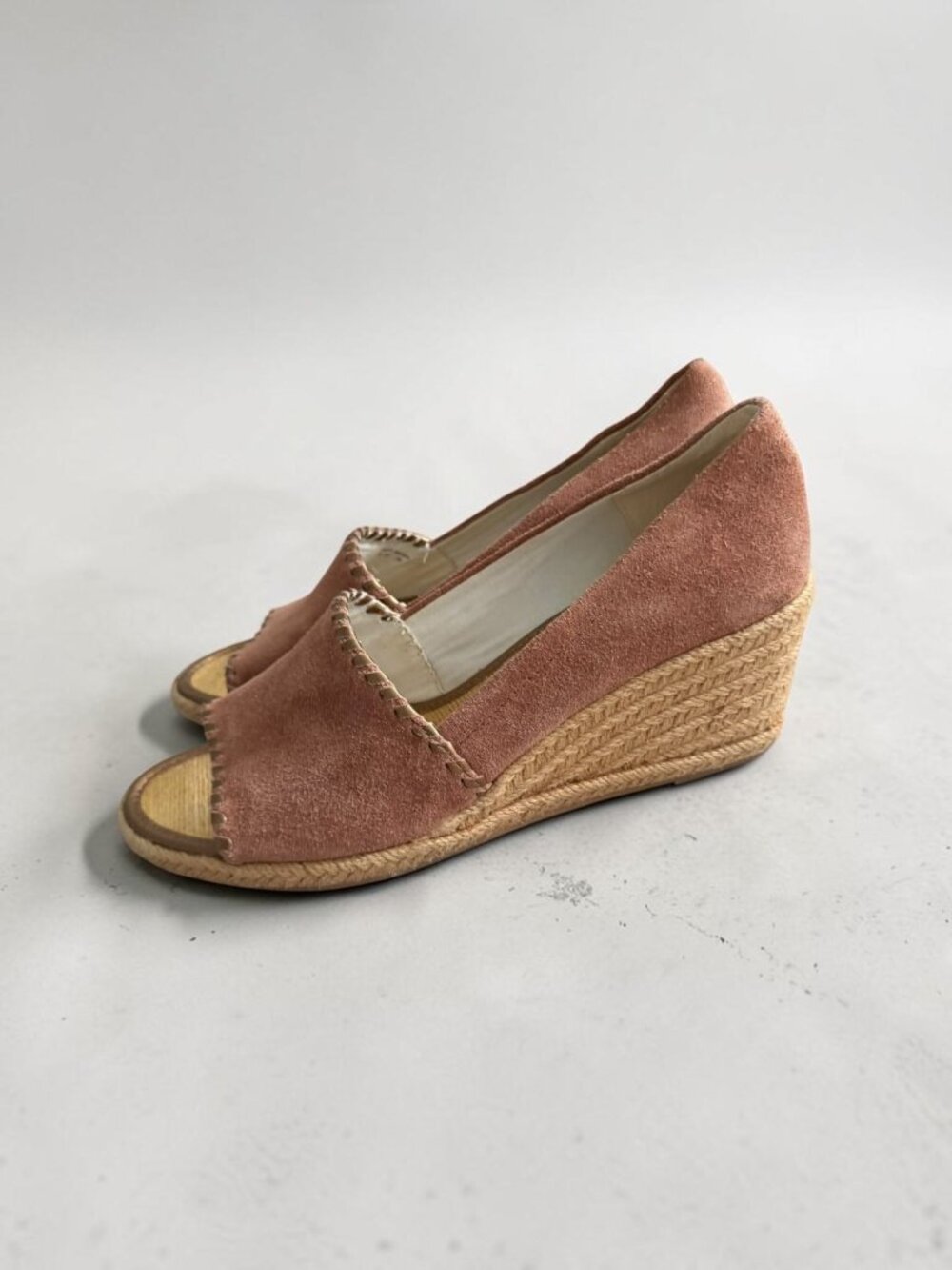 JACK ROGERS Light Brown Suede Wedges Size 8
